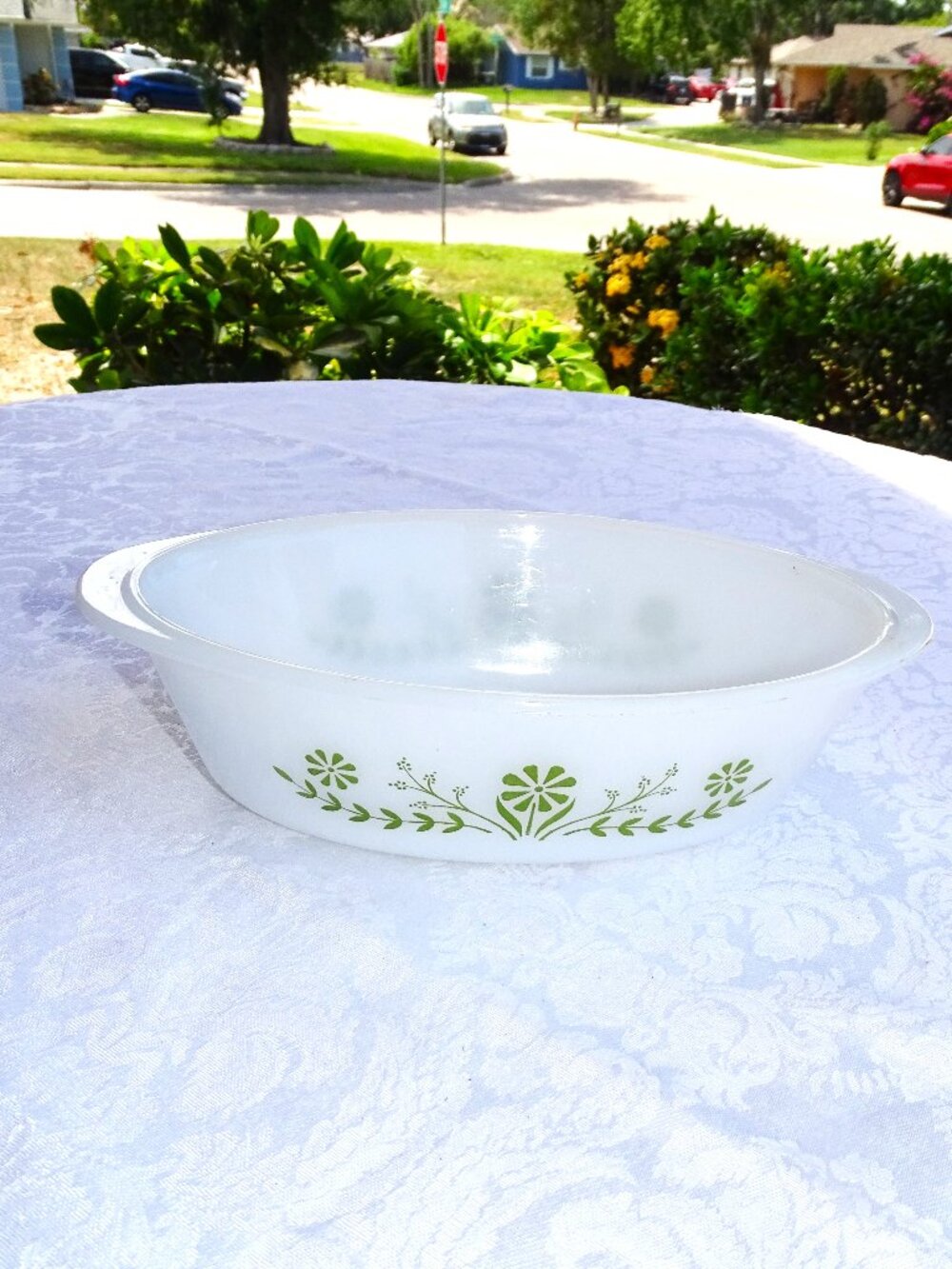 Glasbake Vintage Daisy Design Baking Dish 1 Quart